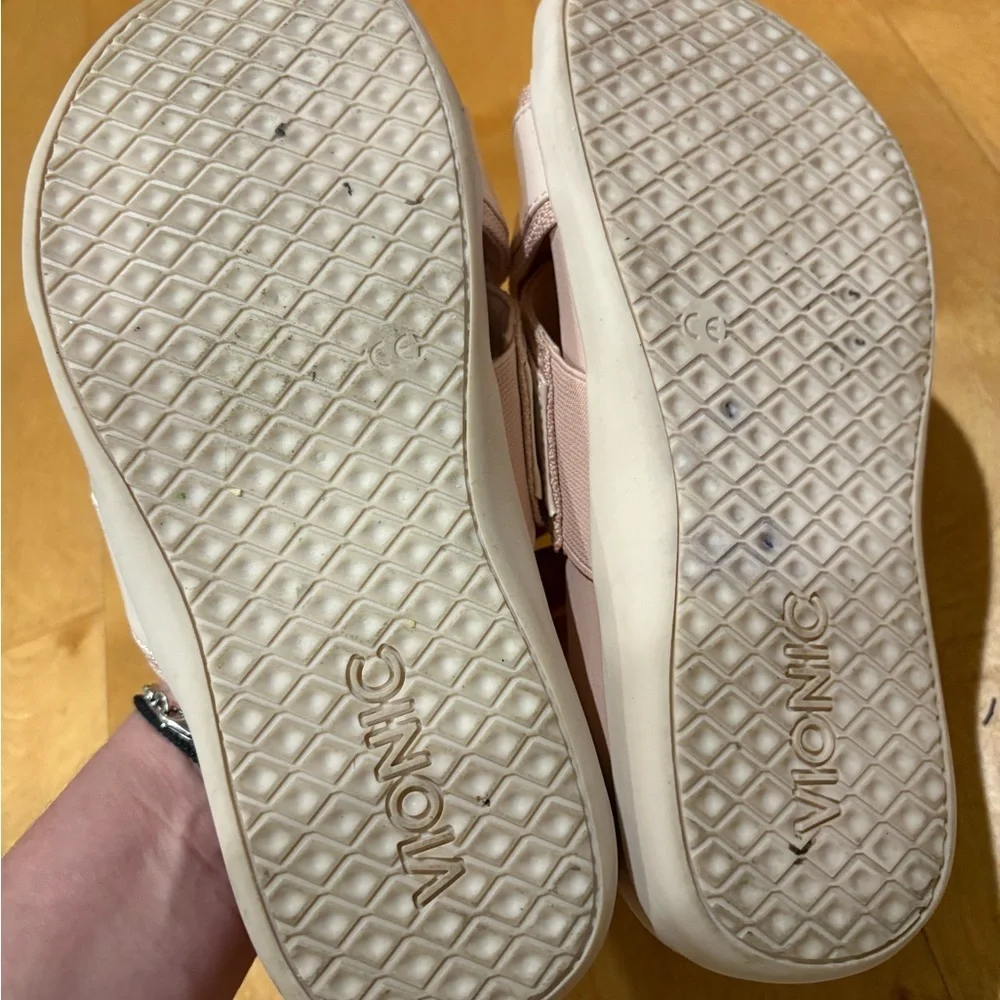 Vionic Merced Women's Cross Strap slide sandals pale pink sz 6